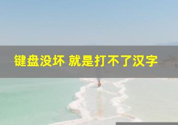 键盘没坏 就是打不了汉字